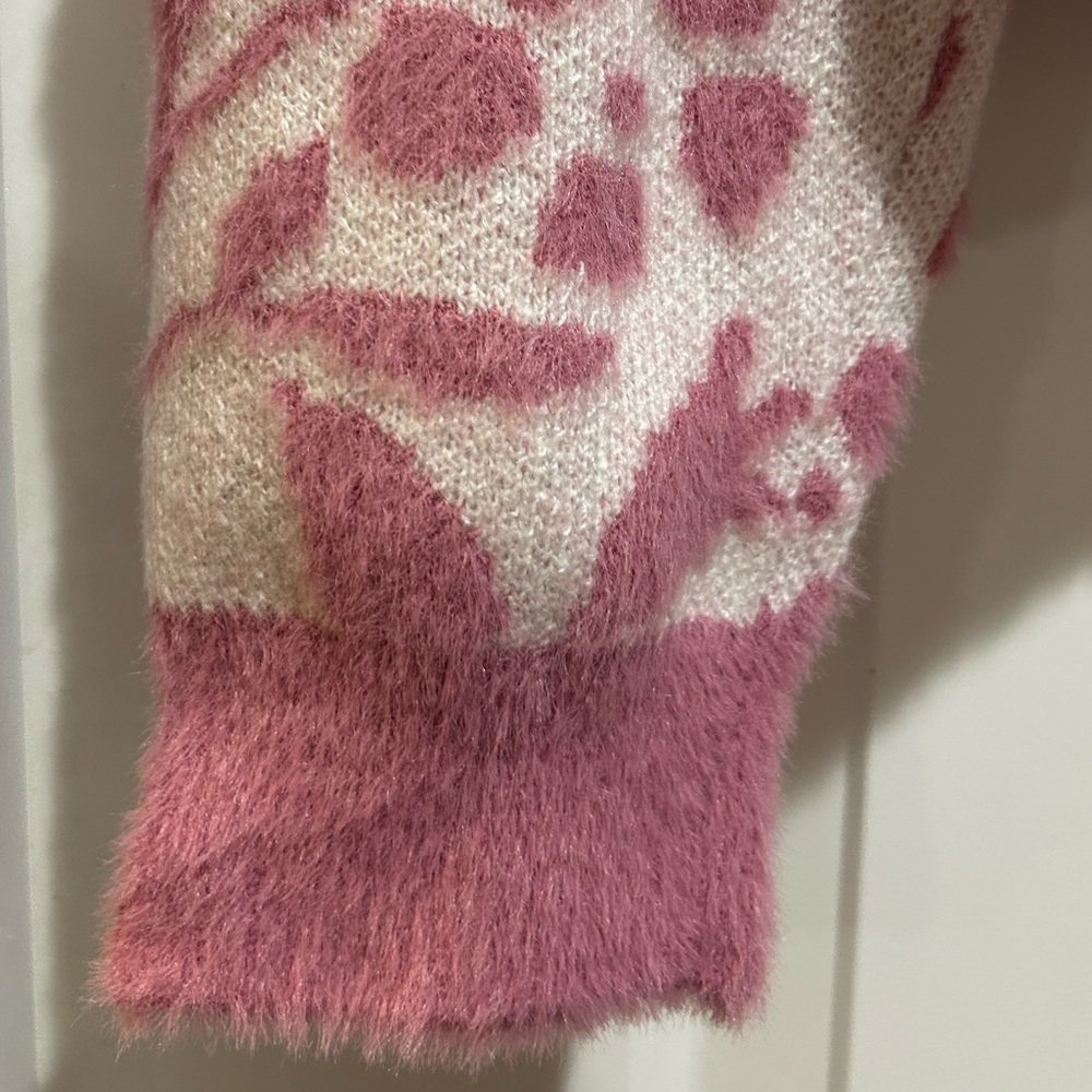 Floral Pink Cardigan Sweater - Picture 8 of 13